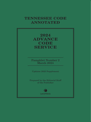 cover image of Tennessee Advance Code Service